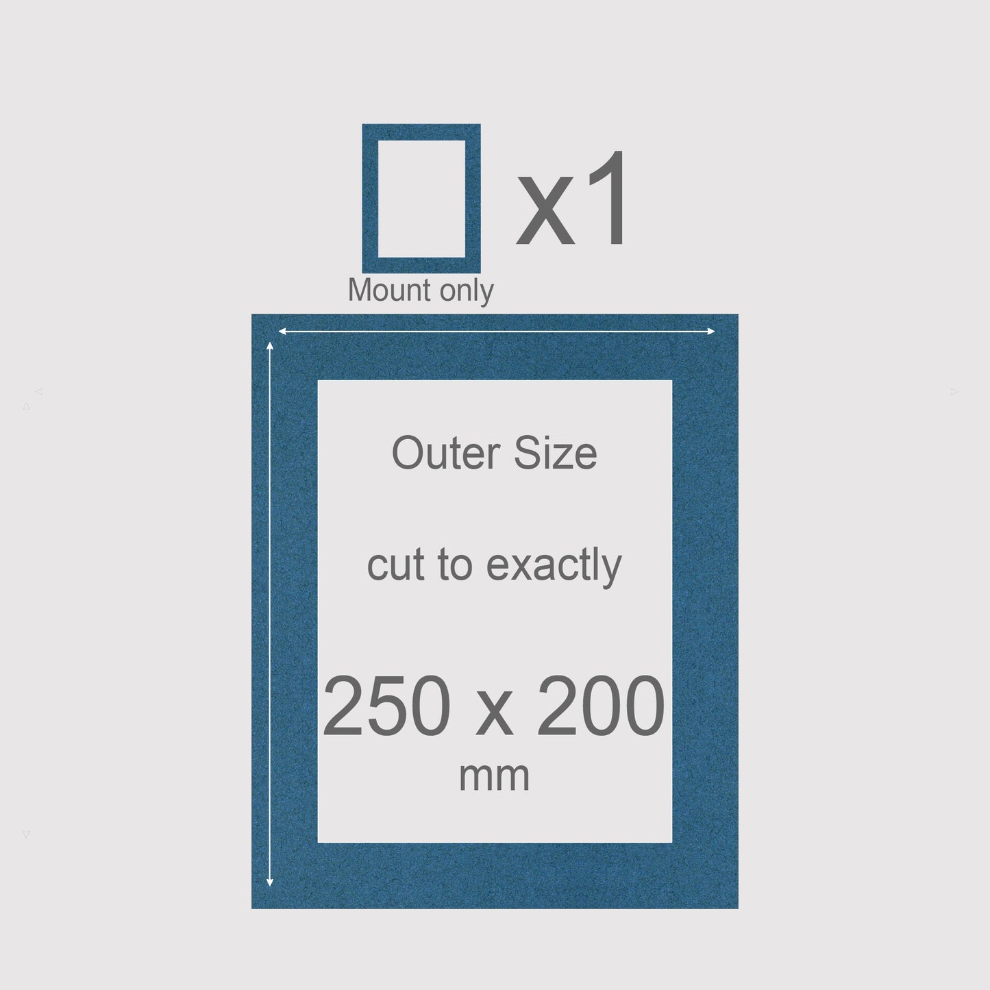 250 x 200 mm, Mount only, Pack of 1 (single)