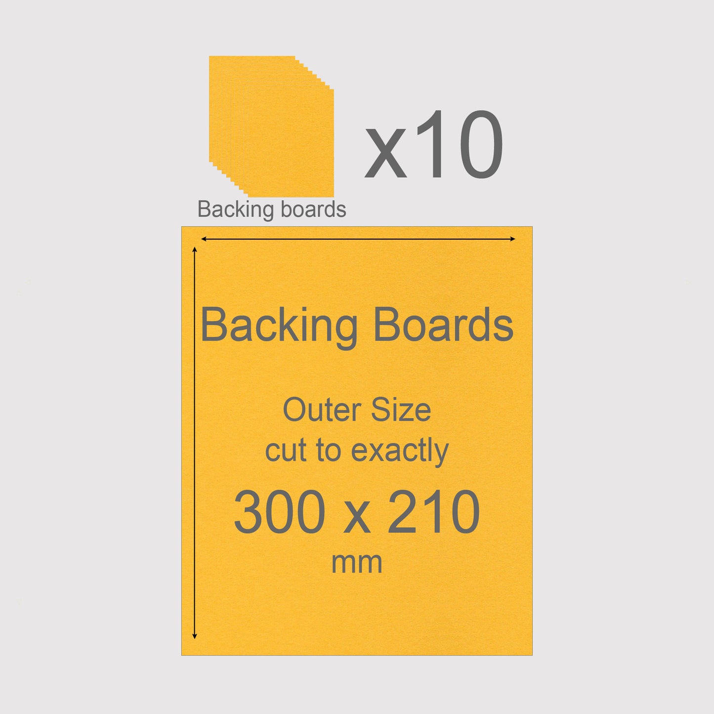 300 x 210 mm, Mountboard Backs for Picture Mounts