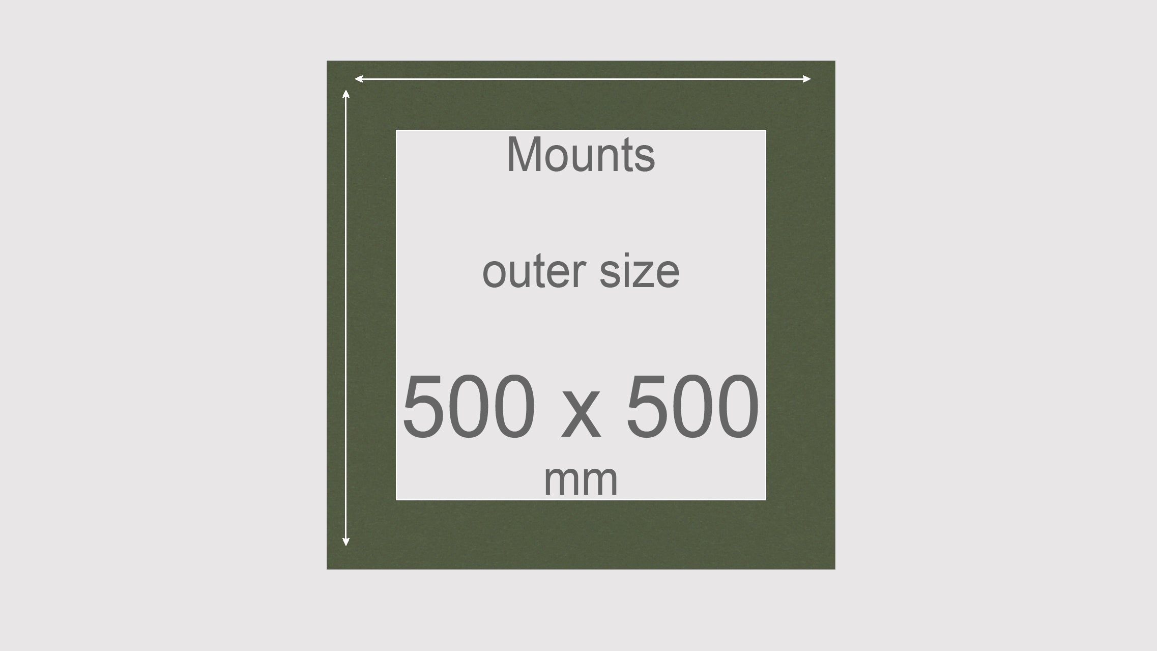 500mm x 500mm Mounts – Cape Picture Framing