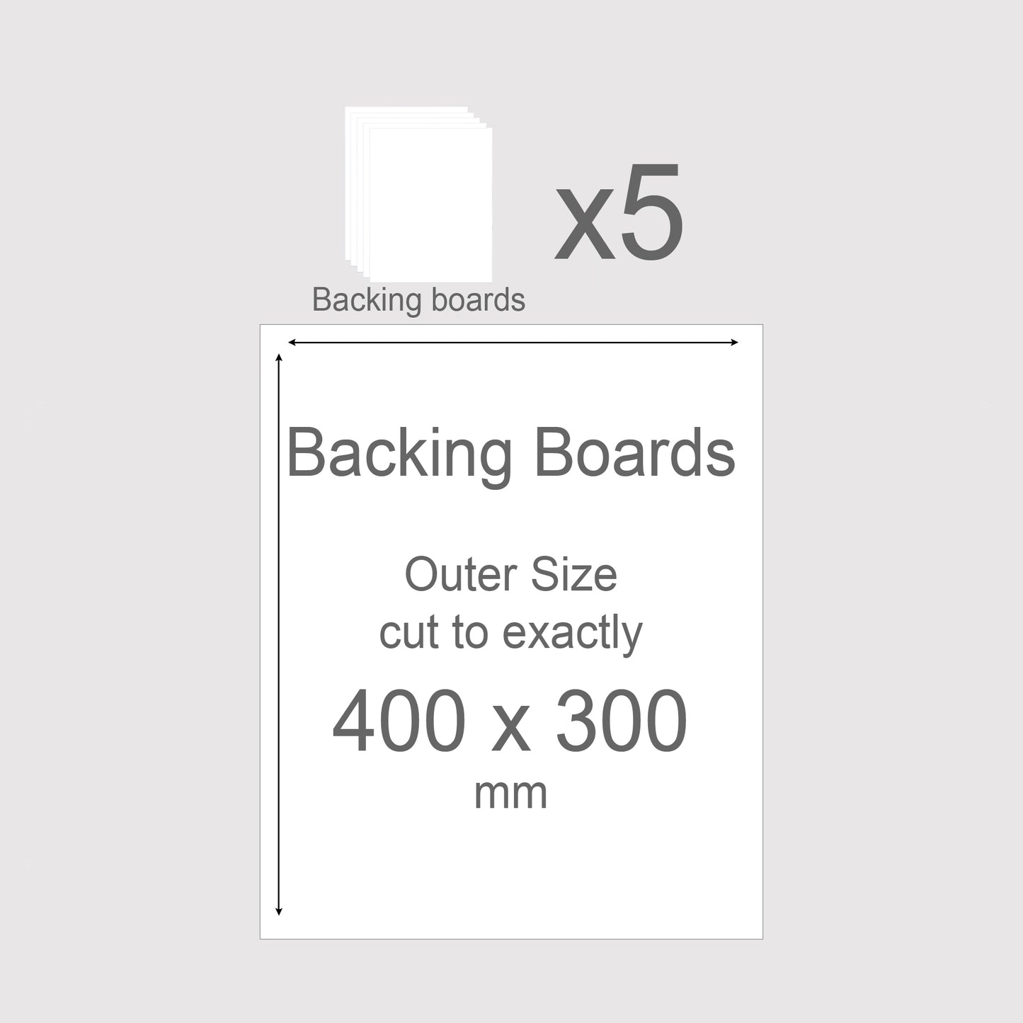 400 x 300 mm, Mountboard Backs for Picture Mounts