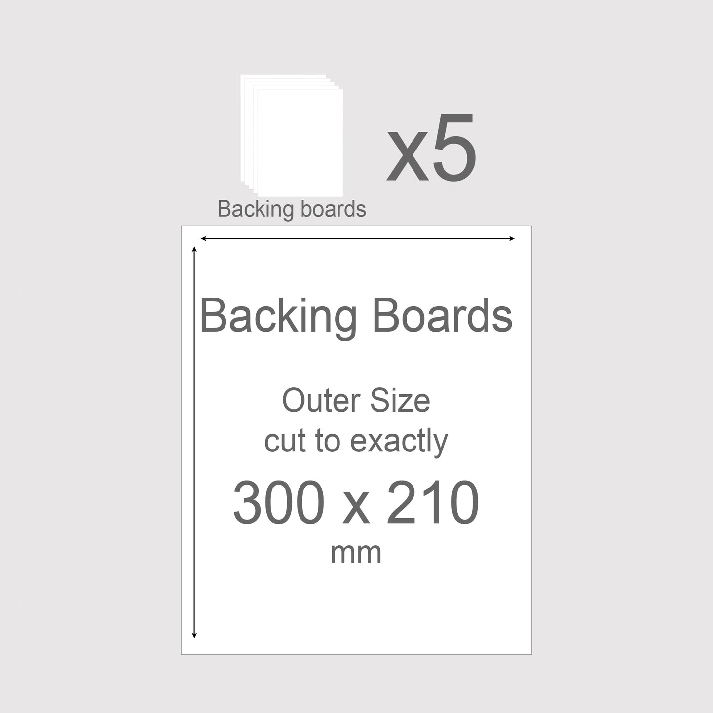 300 x 210 mm, Mountboard Backs for Picture Mounts