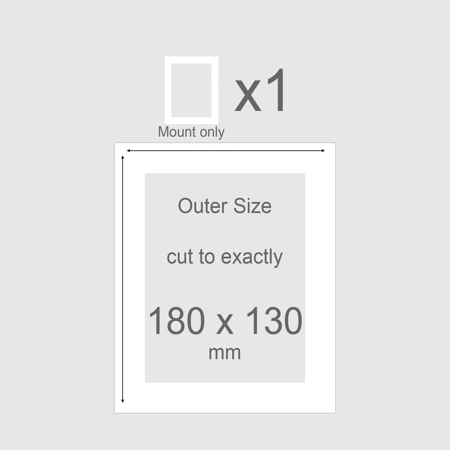 Standard size 180x130mm picture window photo mounts. Conservation grade, acid-free, pH neutral, white-core mount board. Premium quality.