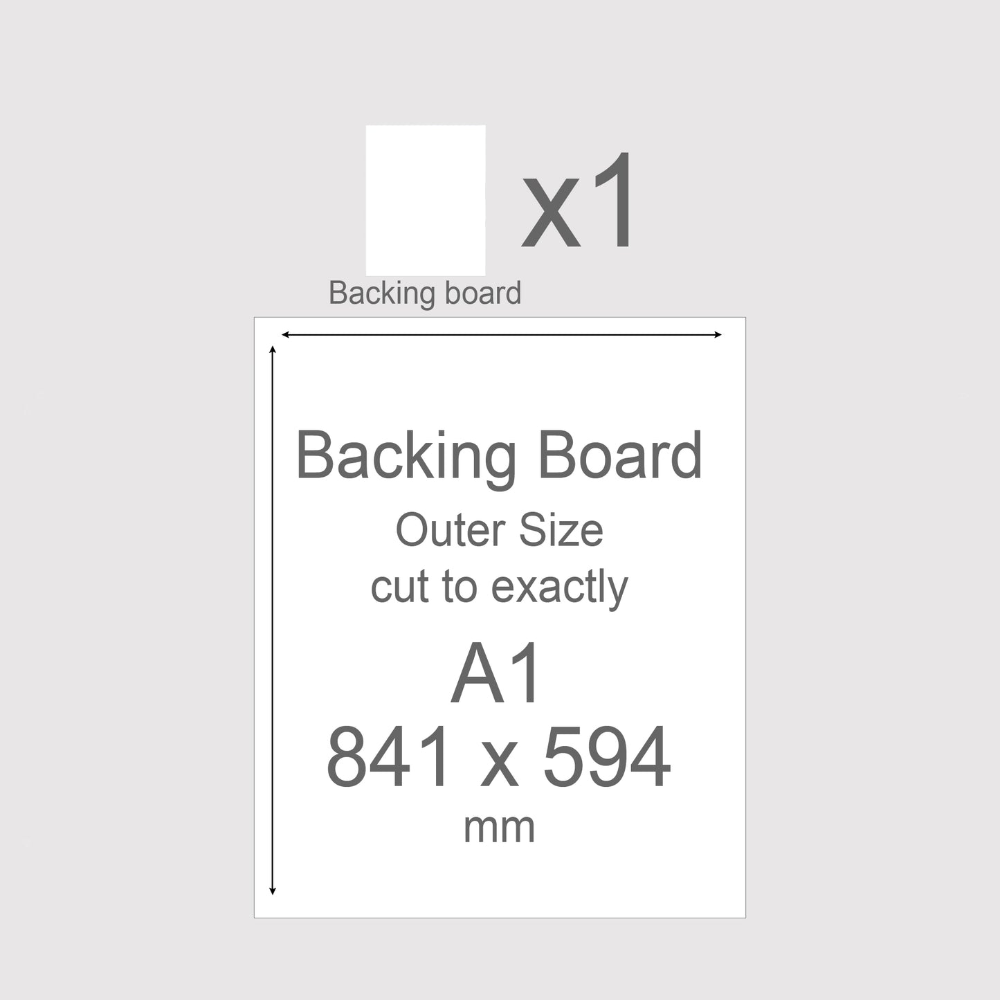 A1, 841 x 594 mm, Mountboard Backs for Picture Mounts