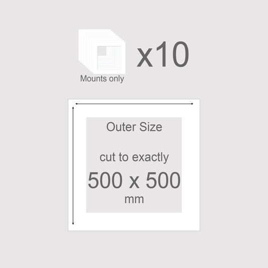 500 x 500 mm, Mounts only, Pack of 10