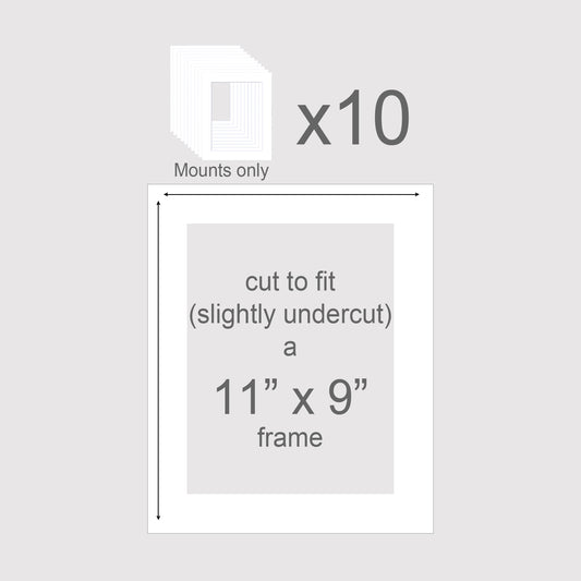 Photo frame inserts. Picture mounts to fit 11x9 inch frames.