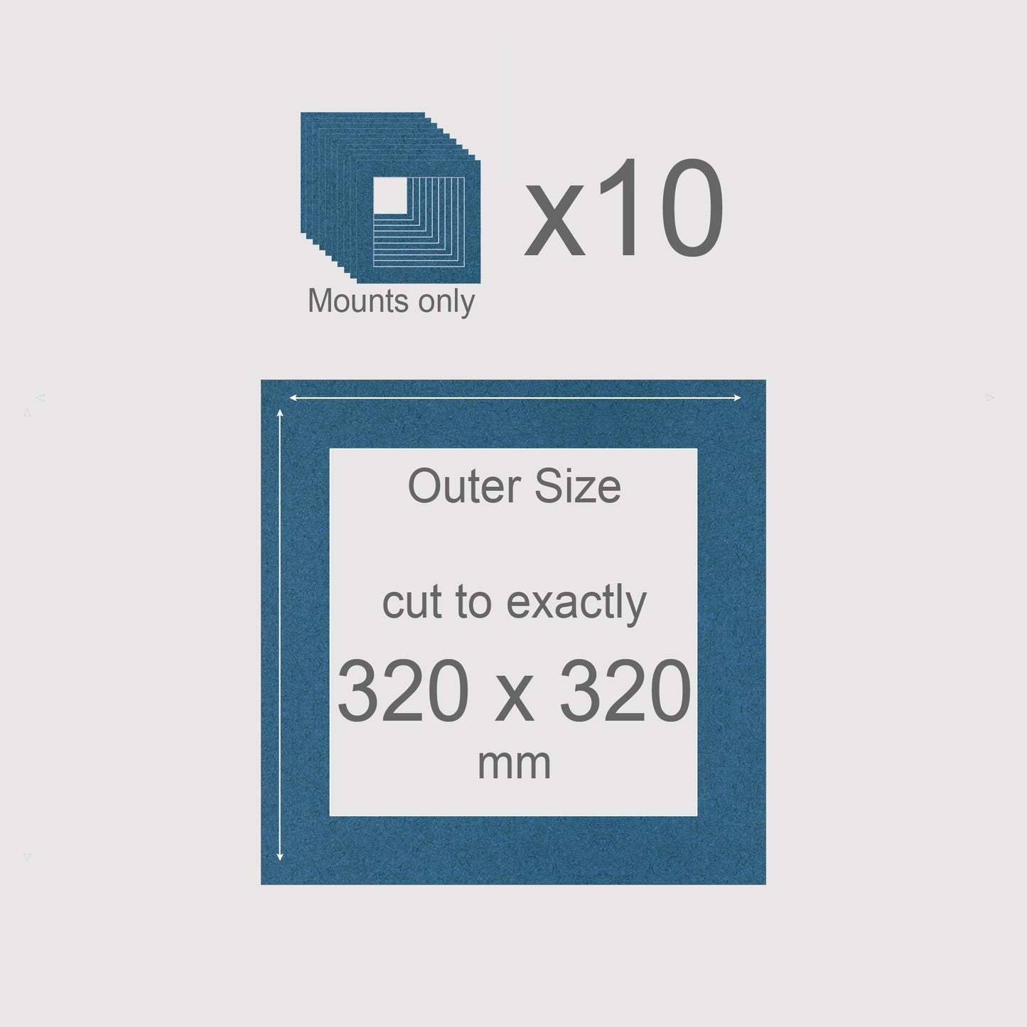 320 x 320 mm, Mounts only, Pack of 10