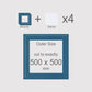 500 x 500 mm, Mounts & Backs, Pack of 4