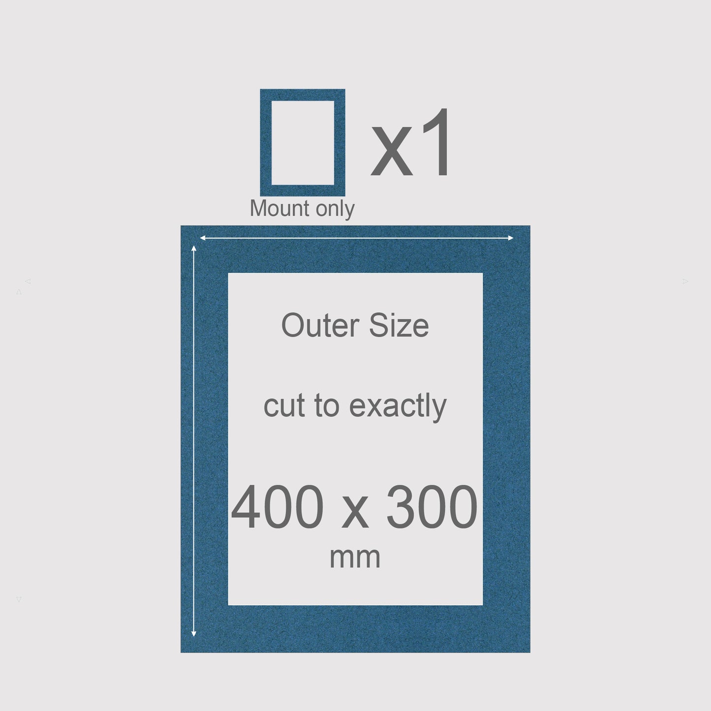 400 x 300 mm, Mount only, Pack of 1 (single)