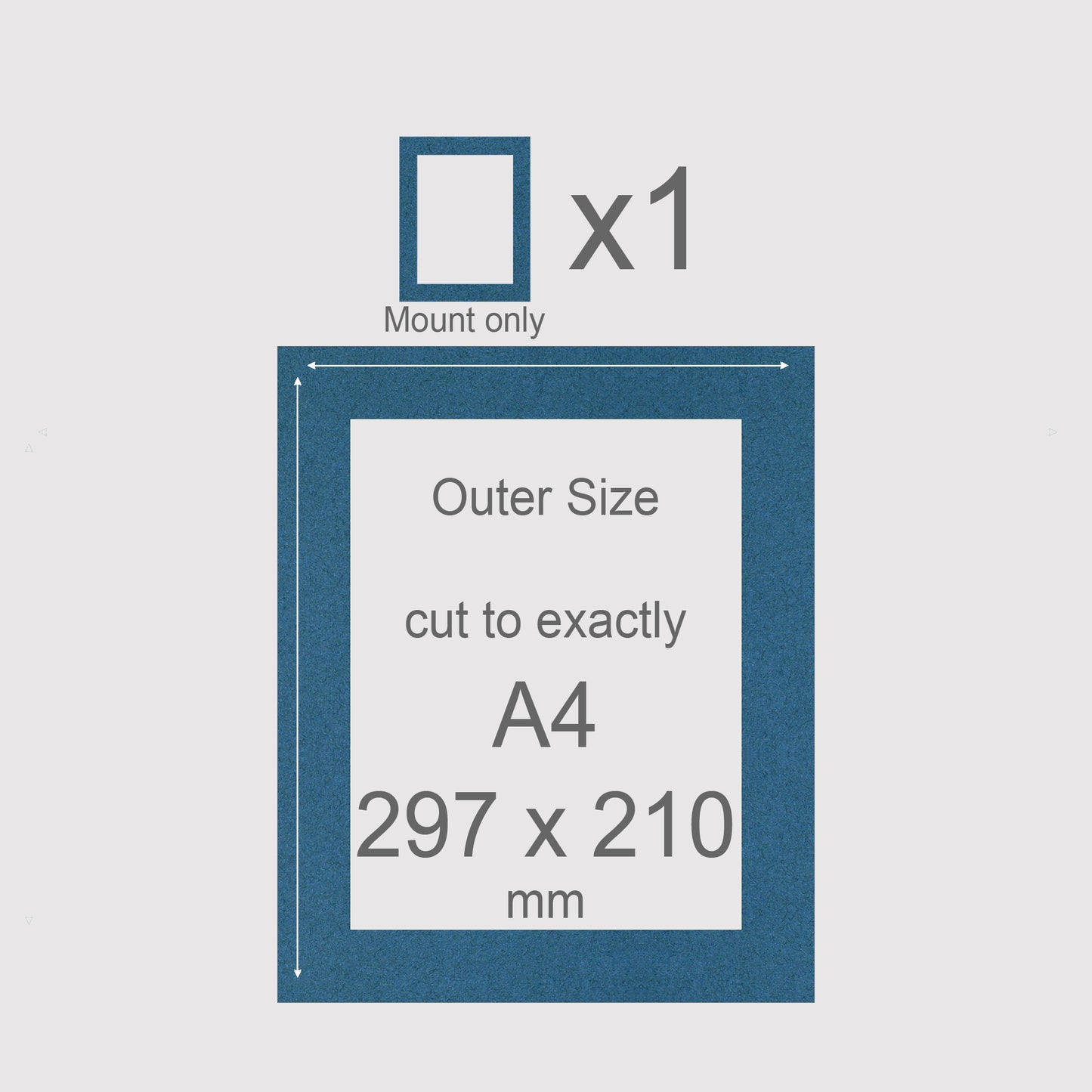 A4, 297 x 210 mm, Mount only, Pack of 1 (single)