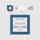 500 x 500 mm, Mounts & Backs, Pack of 6