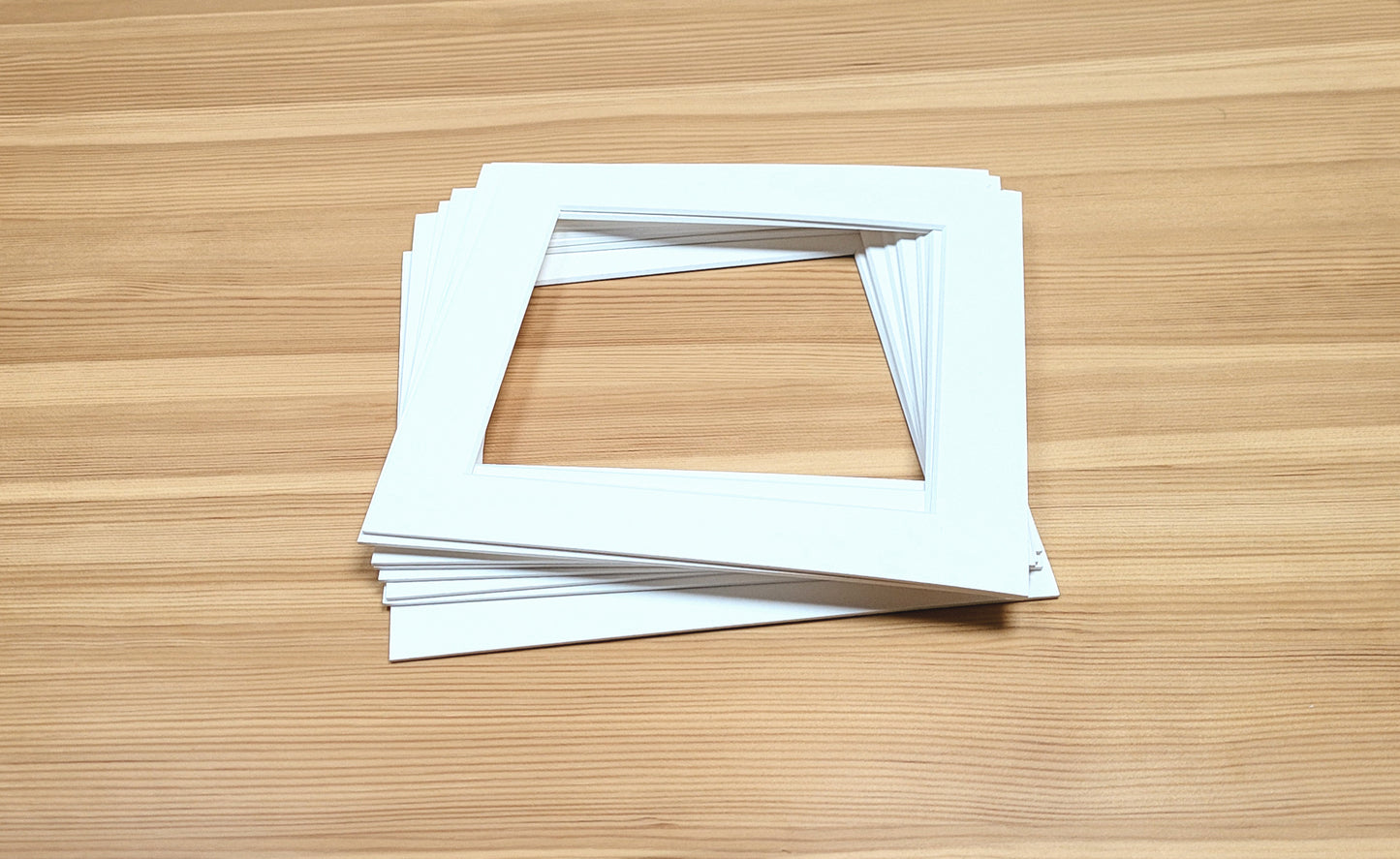 Standard size square picture window photo mounts