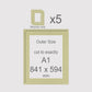 A1, 841 x 594 mm, Mounts only, Pack of 5