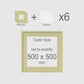 500 x 500 mm, Mounts & Backs, Pack of 6