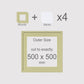 500 x 500 mm, Mounts & Backs, Pack of 4