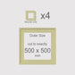 500 x 500 mm, Mounts only, Pack of 4