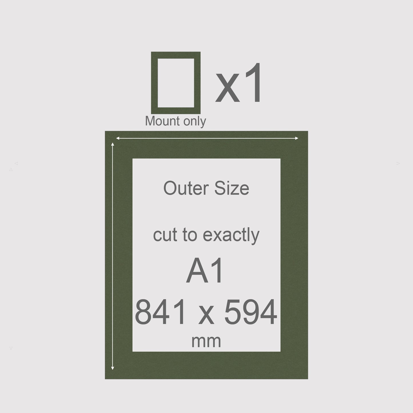 A1, 841 x 594 mm, Mount only, Pack of 1 (single)