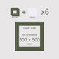 500 x 500 mm, Mounts & Backs, Pack of 6