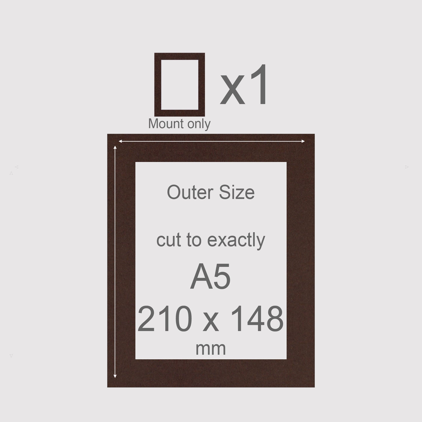 A5, 210 x 148 mm, Mount only, Pack of 1 (single)