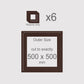 500 x 500 mm, Mounts only, Pack of 6