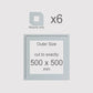 500 x 500 mm, Mounts only, Pack of 6