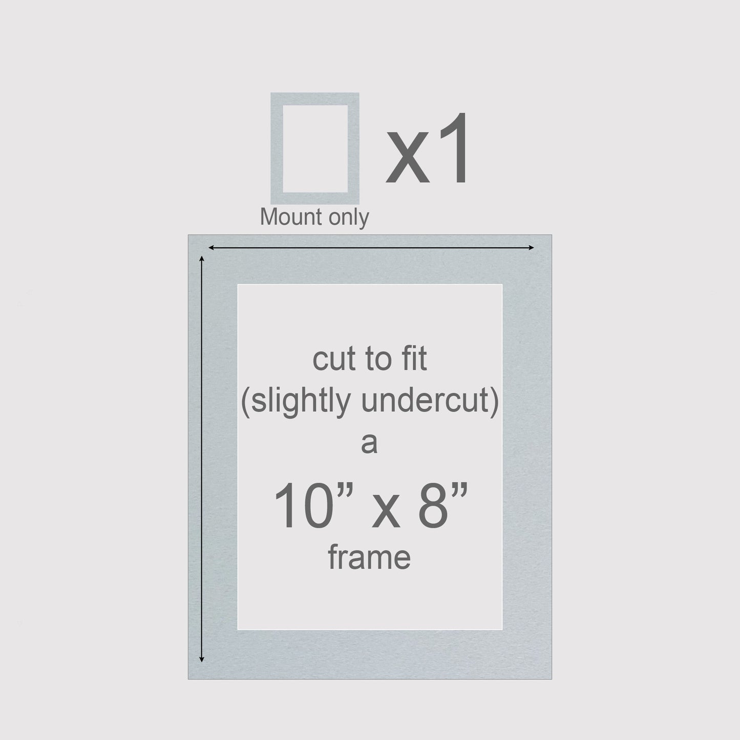 10 X 8 inch, Mount only, Pack of 1 (single)