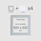 500 x 500 mm, Mounts & Backs, Pack of 4
