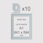 A1, 841 x 594 mm, Mounts only, Pack of 10