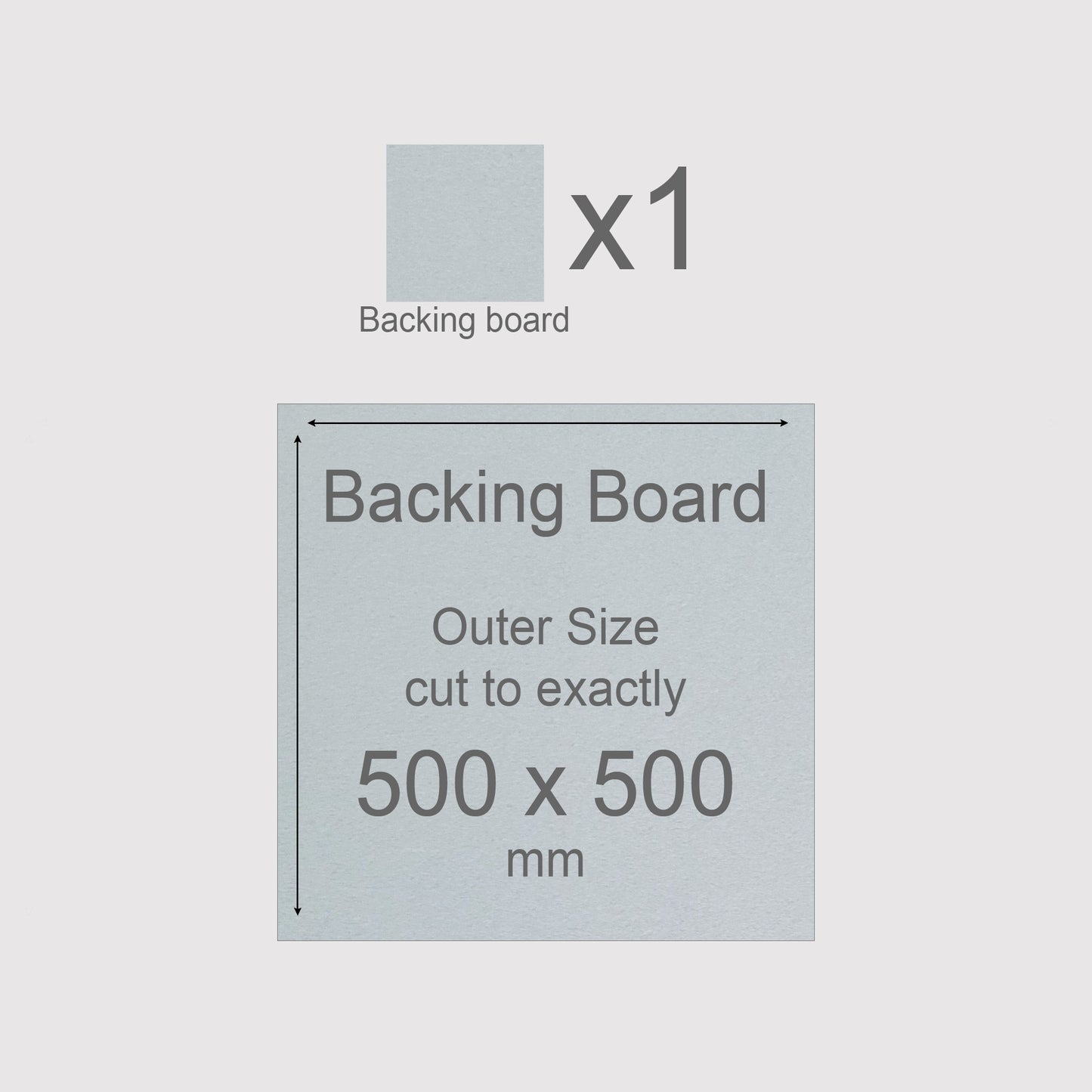 500 x 500 mm, Mountboard Backs for Picture Mounts