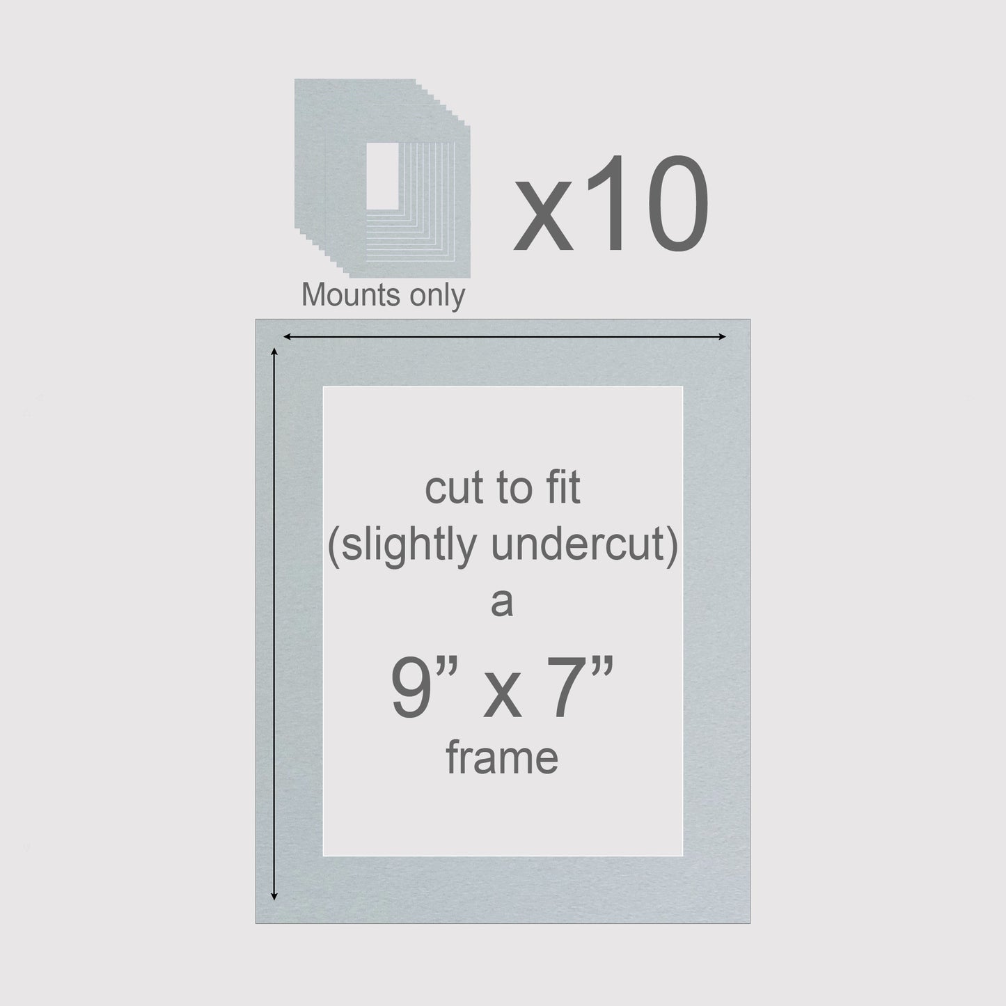 9 X 7 inch, Mounts only, Pack of 10