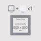 500 x 500 mm, Mount & Back, Pack of 1 (single)