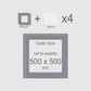 500 x 500 mm, Mounts & Backs, Pack of 4