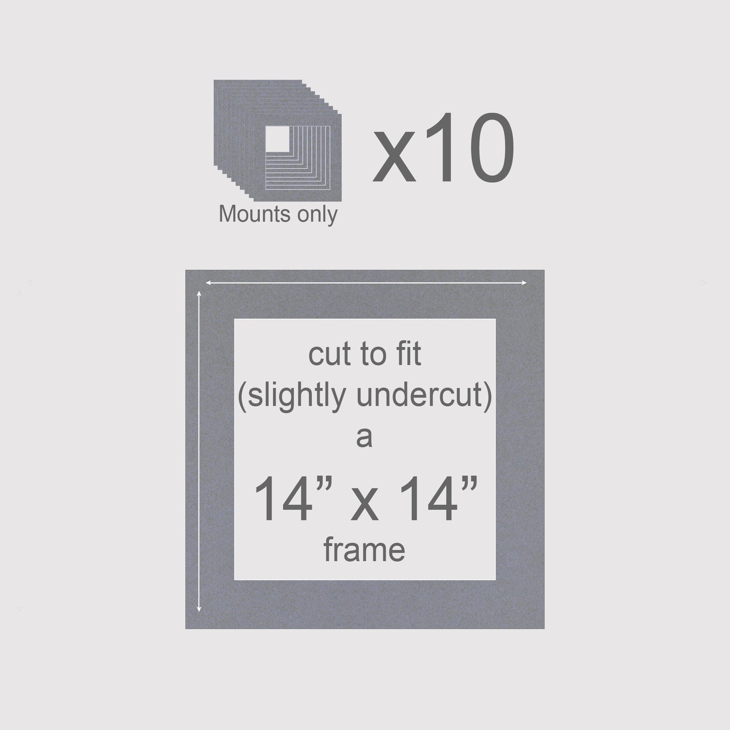 14 X 14 inch, Mounts only, Pack of 10