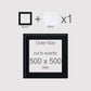 500 x 500 mm, Mount & Back, Pack of 1 (single)