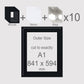A1, 841 x 594 mm, Mounts, Backs, & Bags, Pack of 10