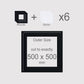 500 x 500 mm, Mounts & Backs, Pack of 6