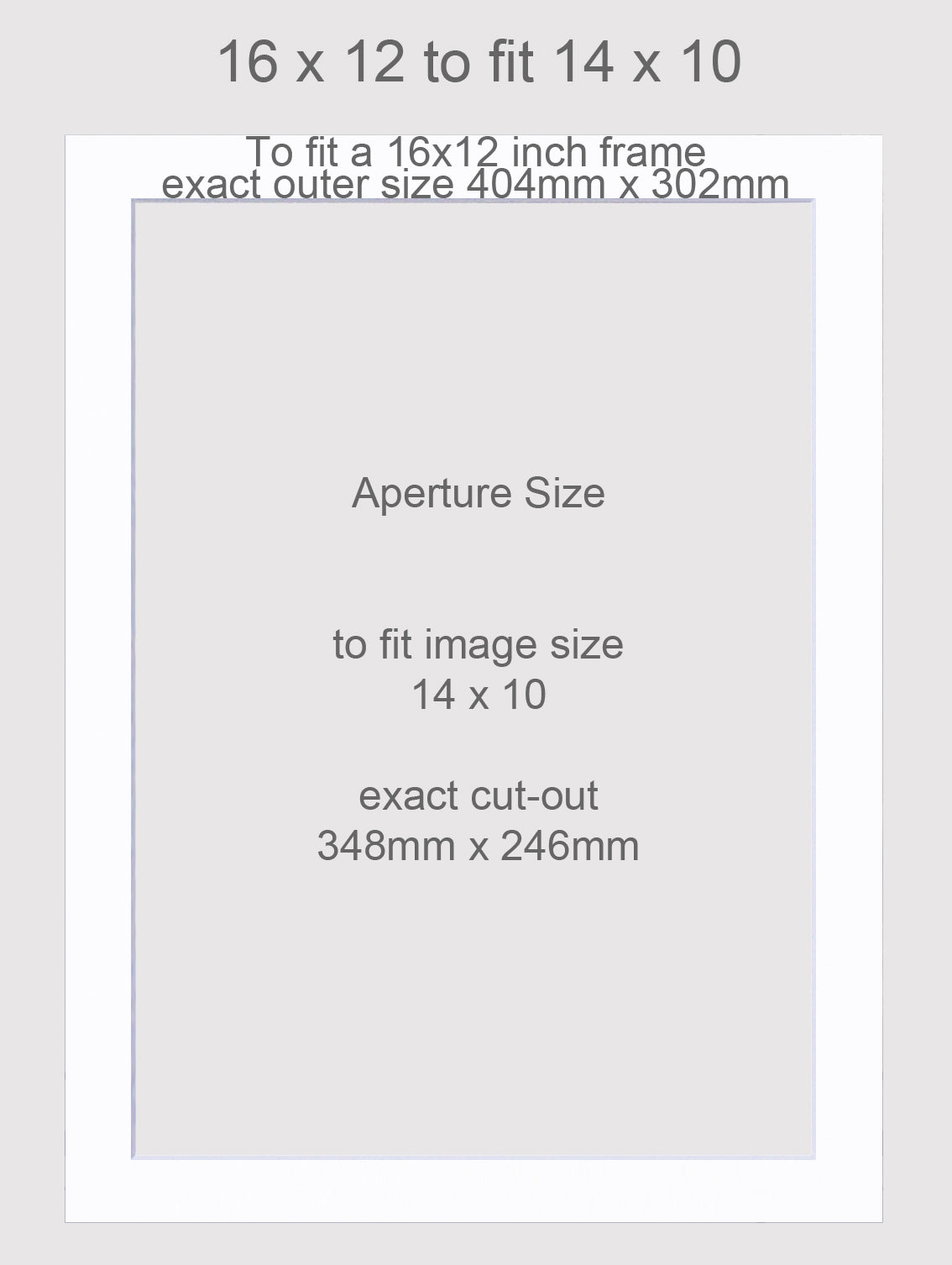 16x12 inch picture mounts to fit 14x10 inch images.