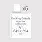 A1, 841 x 594 mm, Mountboard Backs for Picture Mounts