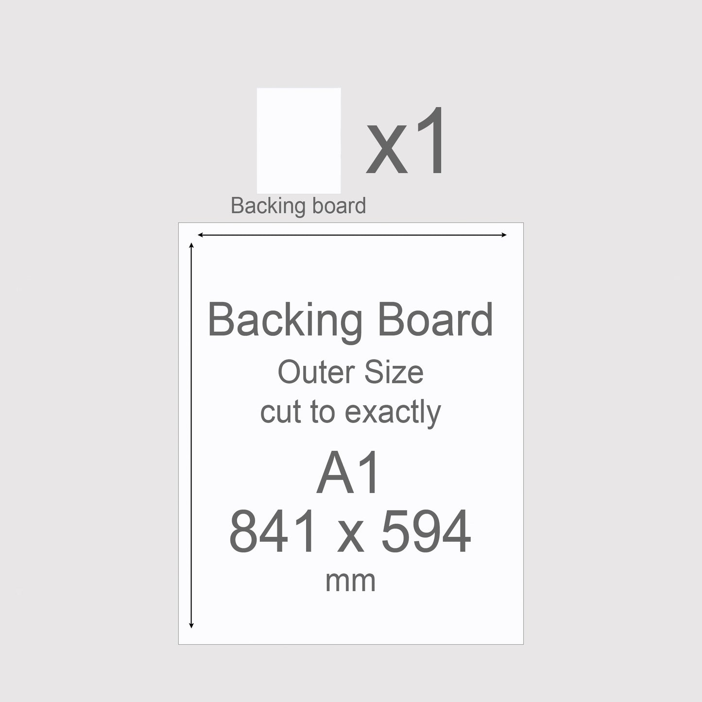 A1, 841 x 594 mm, Mountboard Backs for Picture Mounts