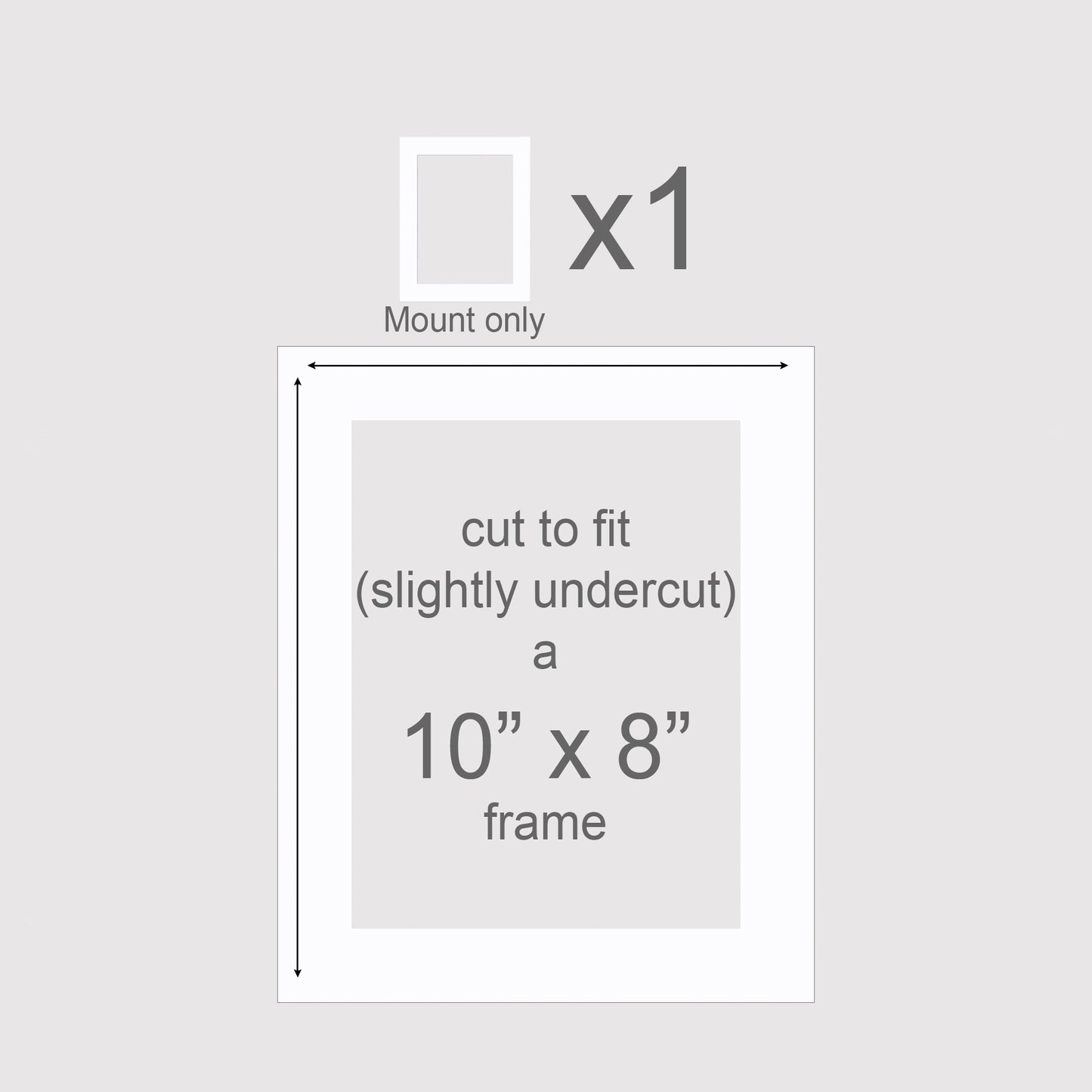 10 X 8 inch, Mount only, Pack of 1 (single)