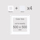 500 x 500 mm, Mounts & Backs, Pack of 4