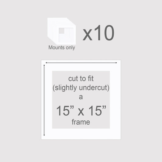 pack of 10 picture mounts to fit frame size 15x15 inches