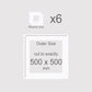 500 x 500 mm, Mounts only, Pack of 6