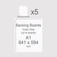 A1, 841 x 594 mm, Mountboard Backs for Picture Mounts