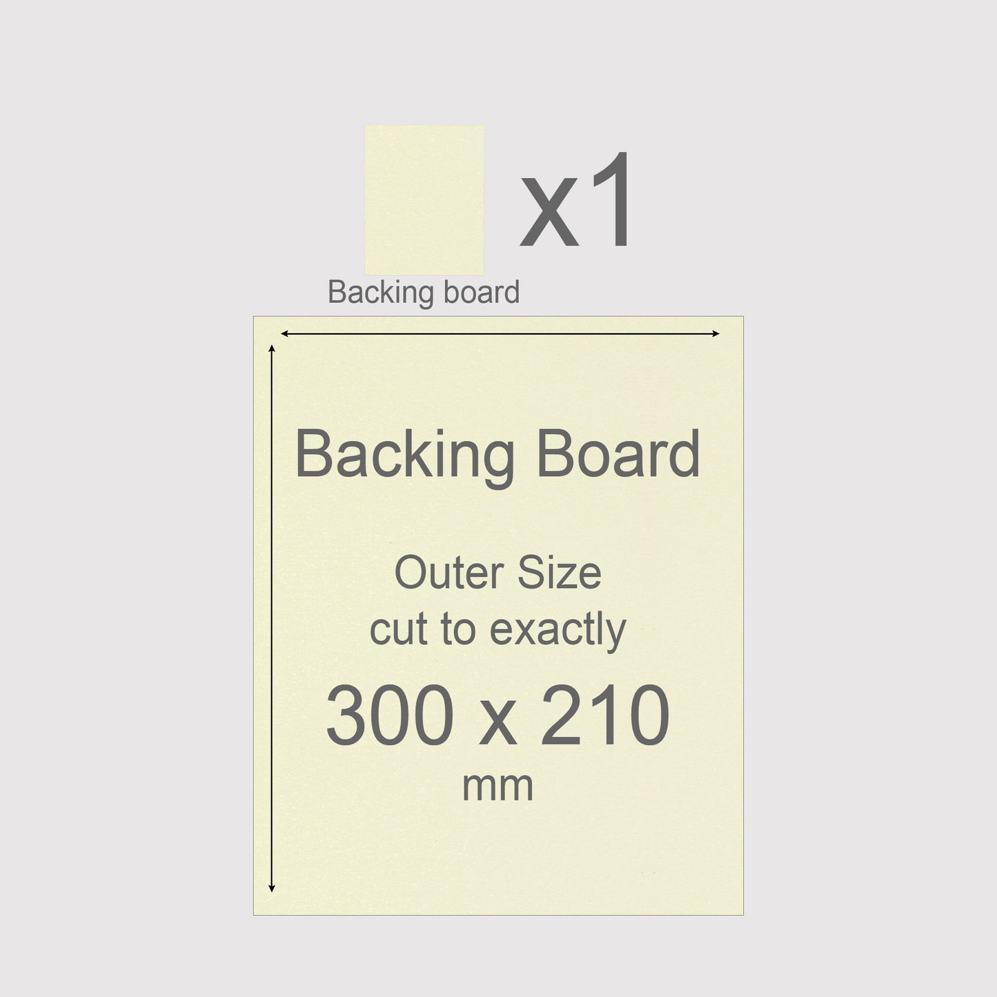 300 x 210 mm, Mountboard Backs for Picture Mounts