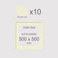 500 x 500 mm, Mounts only, Pack of 10