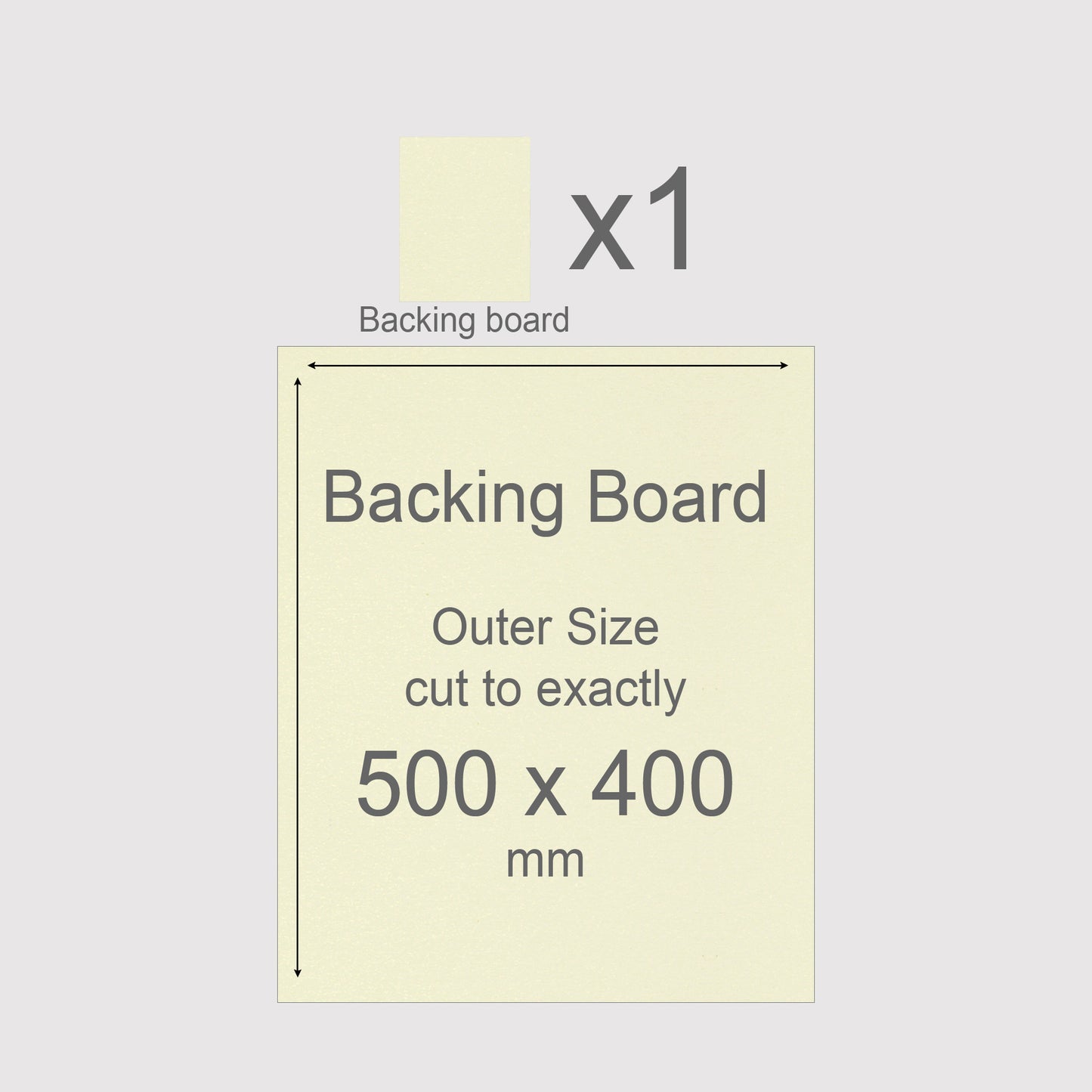 500 x 400 mm, Mountboard Backs for Picture Mounts