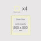 500 x 500 mm, Mounts only, Pack of 4