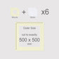 500 x 500 mm, Mounts & Backs, Pack of 6
