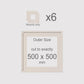 500 x 500 mm, Mounts only, Pack of 6