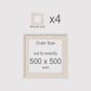 500 x 500 mm, Mounts only, Pack of 4